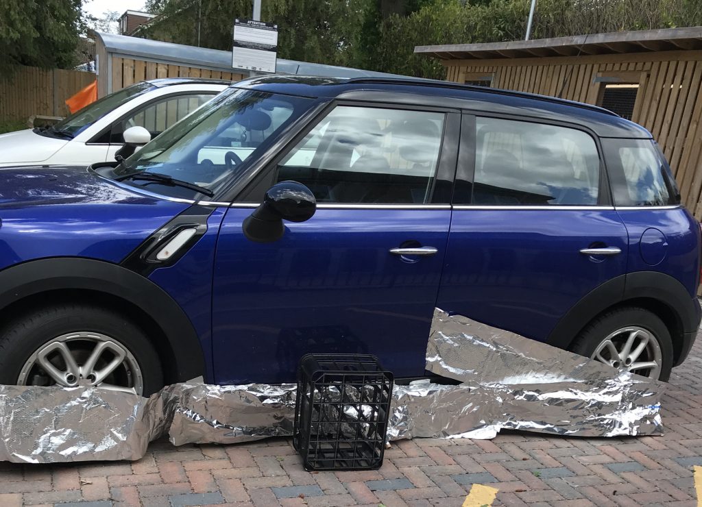 Oven wrapped car